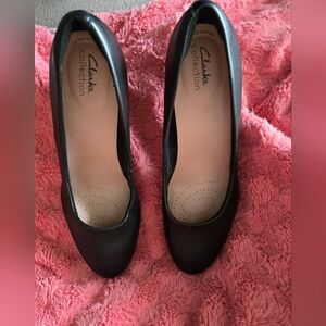 Nwt Size 10w Black CLARKS heels
